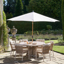 Platinum - Riva Teak 3m Round Champagne Parasol