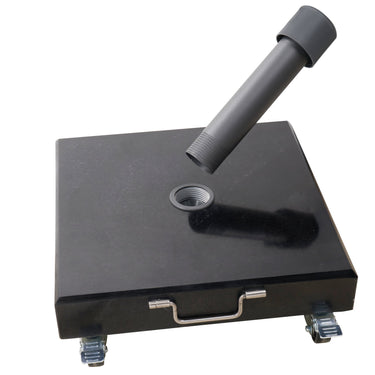 Platinum - Rome Polished Black Granite 40KG Wheeled Parasol Base
