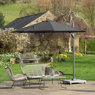 Platinum - Voyager T1 3m Round Anthracite Free Arm Parasol