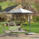 Platinum - Voyager T1 3m Round Luna Grey Free Arm Parasol