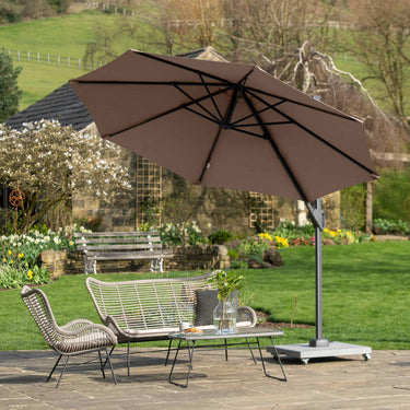 Platinum - Voyager T1 3m Round Taupe Free Arm Parasol
