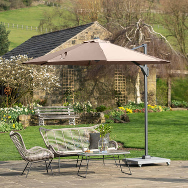 Platinum - Voyager T1 3m Round Taupe Free Arm Parasol