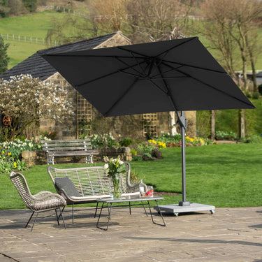 Platinum - Voyager T1 3m x 2m Rectangular Anthracite Free Arm Parasol