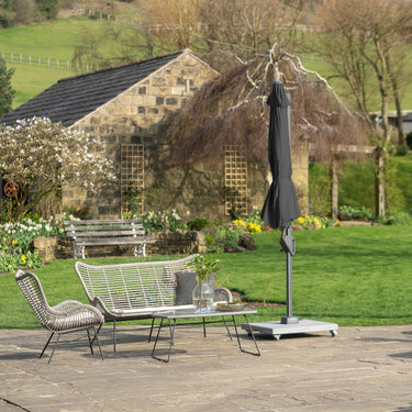Platinum - Voyager T1 3m x 2m Rectangular Anthracite Free Arm Parasol