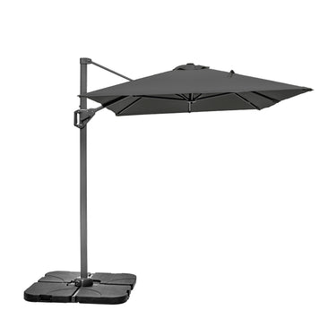 Platinum - Voyager T1 3m x 2m Rectangular Anthracite Free Arm Parasol