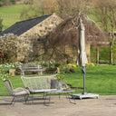 Platinum - Voyager T1 3m x 2m Rectangular Champagne Free Arm Parasol