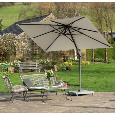 Platinum - Voyager T1 3m x 2m Rectangular Champagne Free Arm Parasol