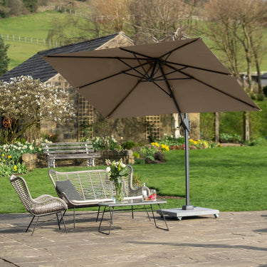 Platinum - Voyager T1 3m x 2m Rectangular Taupe Free Arm Parasol