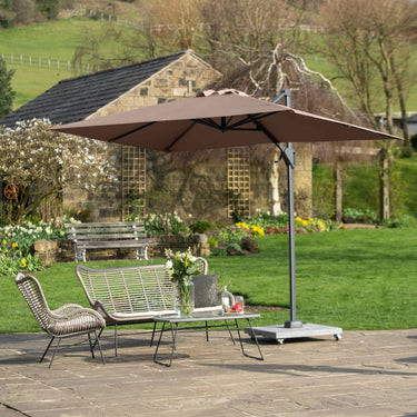 Platinum - Voyager T1 3m x 2m Rectangular Taupe Free Arm Parasol