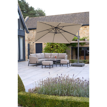 Platinum Voyager T2 2.7m Square Champagne Free Arm Parasol