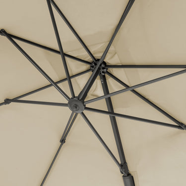 Platinum Voyager T2 2.7m Square Champagne Free Arm Parasol