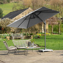 Platinum - Voyager T2 2.7m Square Luna Grey Free Arm Parasol
