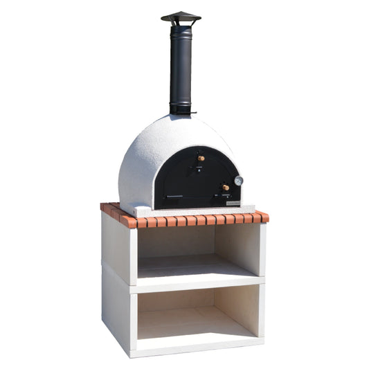 Royal Wood Fired Oven With Stand - Complete SET. Xclusive Decor-Pizza oven-Xclusive decor-Royal Wood Fired Oven With Stand. Same premium quality, better build. The Royal Wood Fired Oven with Stand takes your outdoor cooking experience up a notch in terms of comfort and convenience. It's a combo of high-quality clay oven and a natural limestone stand that allows you to cook those scrumptious dishes at ample height and with great ease. First off, this piece heats up fast so you can start cooking those dishes 