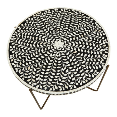 Serena coffee table. Bone floral coffee table.