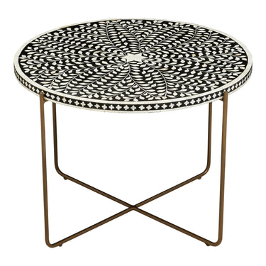 Serena coffee table. Bone floral coffee table.