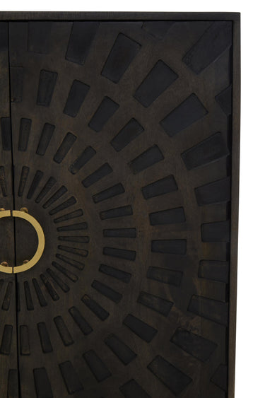 Serene two door cabinet. Stylish mango wood furniture.