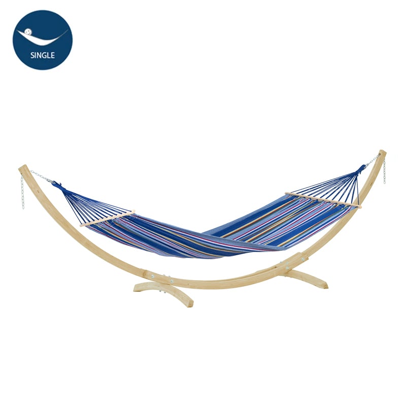 Star Ocean Hammock Set-Set-Amazonas-What we say...The Star Hammock set makes a stunning feature to any garden, yard or decking area. Not only does it look good but it feels good too - a little bit of luxury in your own back yard. The Star Ocean hammock is made from EllTex, a strong yet soft technical fabric which is weather-resistant and virtually fade proof. Great to leave outside come rain or shine. The Star Ocean stand is made from tough spruce wood, which looks great and stands strong and stable in all 