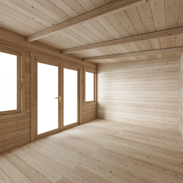 Store More - Ashley Pent Log Cabin Garden Room - 4.0m x 3.0m.