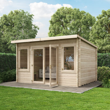 Store More - Ashley Pent Log Cabin Garden Room - 4.0m x 3.0m.