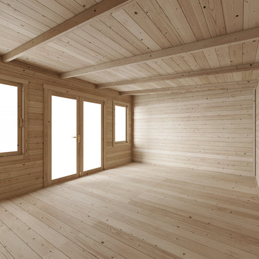 Store More - Ashley Pent Log Cabin Garden Room - 4.5m x 3.5m