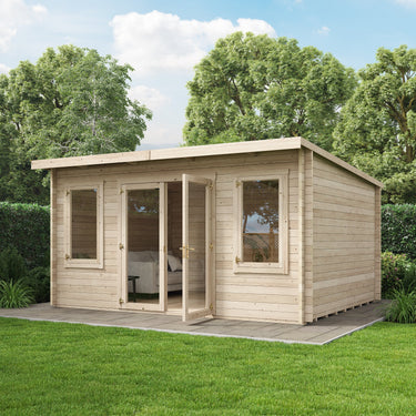 Store More - Ashley Pent Log Cabin Garden Room - 4.5m x 3.5m