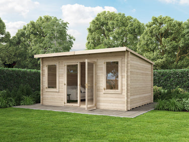 Store More - Ashley Pent Log Cabin Garden Room - 4.5m x 3.5m
