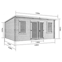 Store More - Ashley Pent Log Cabin Garden Room - 5.0m x 4.0m