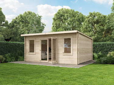 Store More - Ashley Pent Log Cabin Garden Room - 5.0m x 4.0m