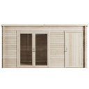 Store More - Darton Pent Log Cabin Summerhouse with Side Store - 14ft x 8ft