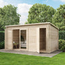 Store More - Darton Pent Log Cabin Summerhouse with Side Store - 14ft x 8ft