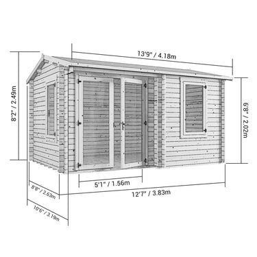 Store More - Welbeck Reverse Apex Garden Office - 4.0m x 3.0m