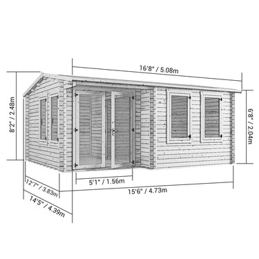 Store More - Welbeck Reverse Apex Garden Office - 5.0m x 4.0m