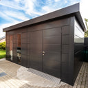 Telluria - Eleganto Premier plus steel garden room. 5.4 x 3.6m. Outdoor living.