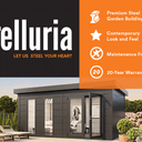 Telluria - Luminato steel garden room. 2.4 x 2.4m. Outdoor living