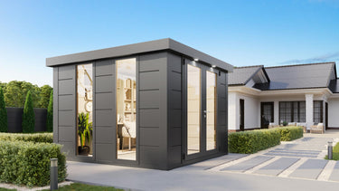 Telluria - Luminato steel garden room. 3.0 x 3.0m. Outdoor living.