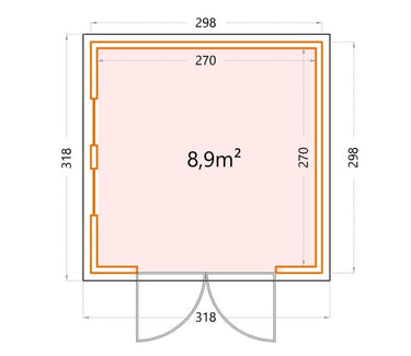 Telluria - Luminato steel garden room. 3.0 x 3.0m. Outdoor living.