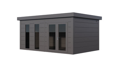 Telluria - Luminato steel garden room. 5.4 x 3.6m. Outdoor living.