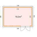 Telluria - Luminato steel garden room. 5.4 x 3.6m. Outdoor living.