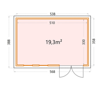 Telluria - Luminato steel garden room. 5.4 x 3.6m. Outdoor living.