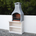 Xclusive Decor - Firenze Charcoal BBQ with side table.