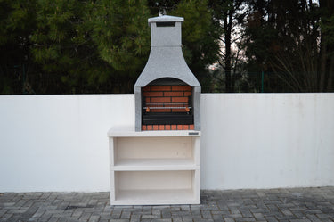 Xclusive Decor - Firenze Charcoal BBQ with side table.