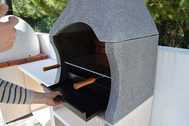 Xclusive Decor - Firenze Charcoal BBQ with side table.