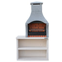 Xclusive Decor - Firenze Charcoal BBQ with side table.