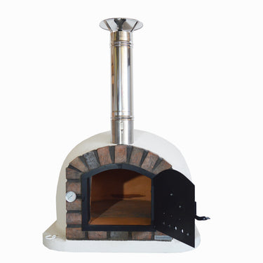 Xclusive Decor - Premier Wood Fired Pizza Oven with Stand and Side Table.