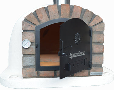 Xclusive Decor - Premier Wood Fired Pizza Oven with Stand and Side Table.