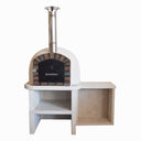 Xclusive Decor - Premier Wood Fired Pizza Oven with Stand and Side Table.