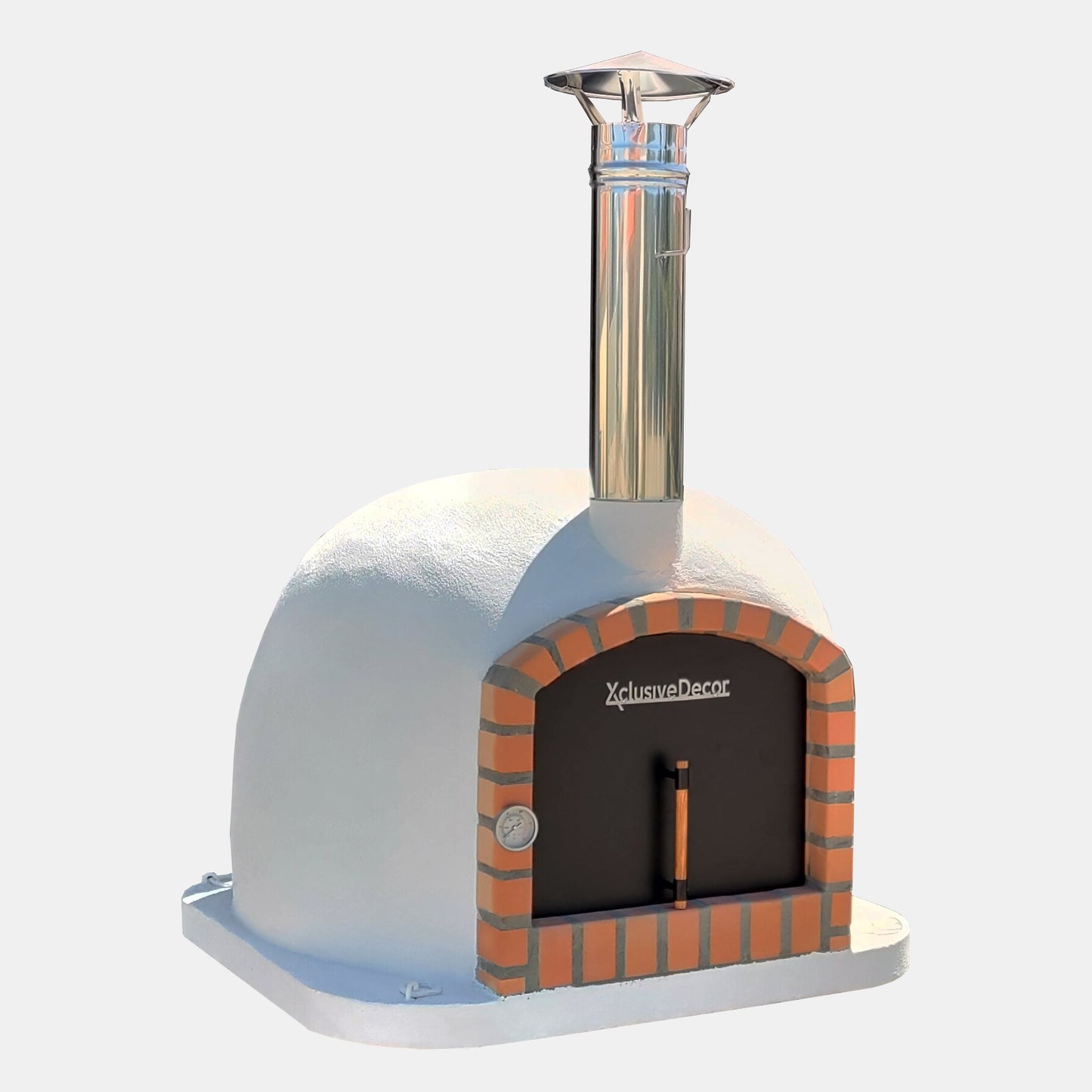 Xclusive Decor. Bellissimo Full Insulated Brick Pizza Oven 100cm-Pizza oven-Xclusive decor-Bellissimo Full Insulated Brick Pizza Oven 100cm. Housing standout oven features in a charming rustic exterior, the Bellissimo Full Insulated Brick Pizza Oven brings style and great food to your special moments. This beauty comes in one piece with no assembly required and is equipped with Xclusive Decor's signature five-layer insulation. It heats up fast and stays warm for a longer period while remaining cool to touch